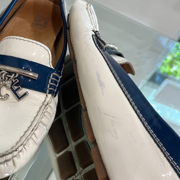 Ice Iceberg Leather Drivers Shoes White / Blue  8 - Picture 14 of 15